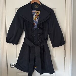 Idra navy jacket trench anthropology